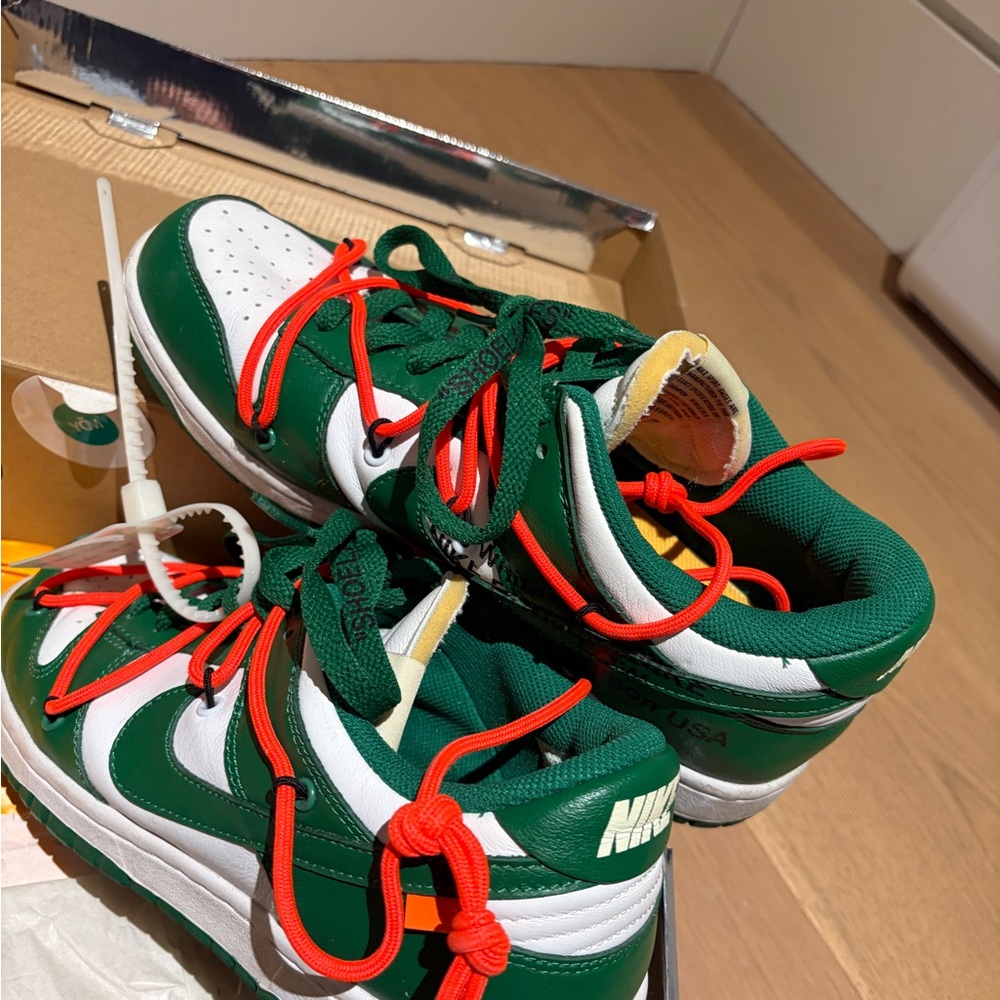 Nike Kids Green, White & Orange Low-Top Sneakers - Picture 4 of 7